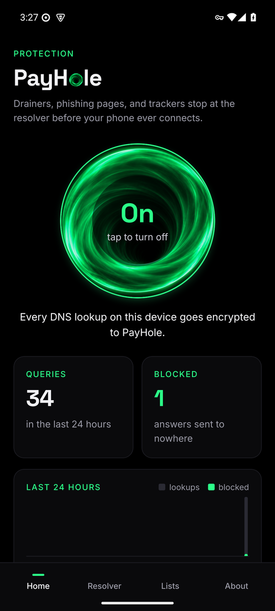 PayHole for Android with protection on